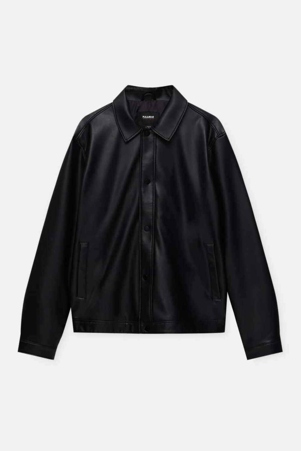 

Куртка из искусственной кожи Pull&Bear, черный