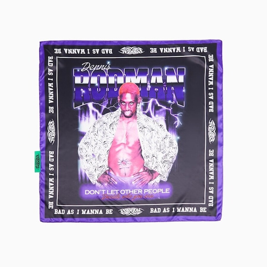 

Платок Bershka X Dennis Rodman, черный/фиолетовый