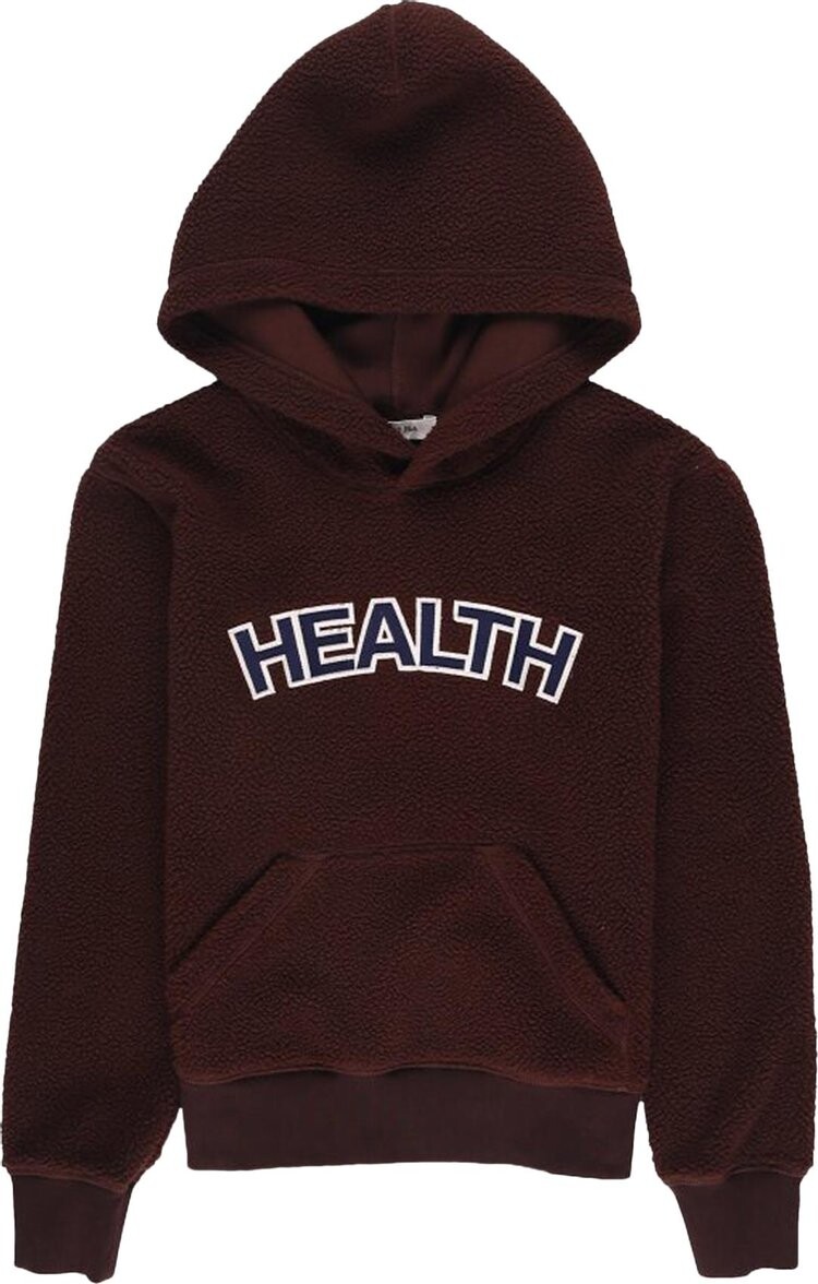 

Худи Sporty & Rich Sherpa Fleece Cropped Hoodie Chocolate, коричневый