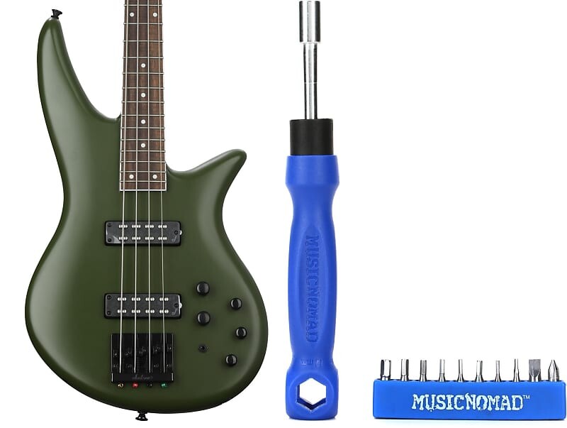 

Электрическая бас-гитара Jackson X Series Spectra SBX IV — матовый армейский серый комплект с музыкальным инструментом MusicNomad The Octopus 17-в-1 Jackson + MusicNomad 2919904520=1 MN228=1