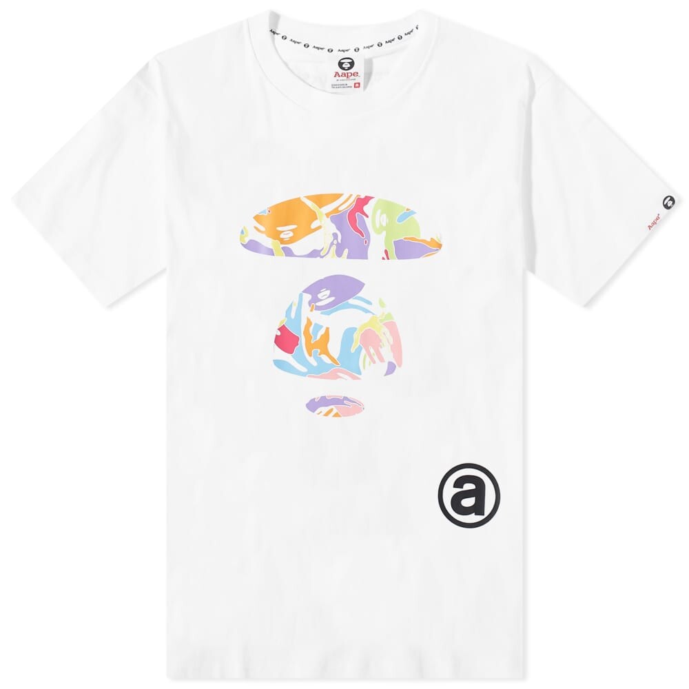

Футболка AAPE Rainbow Camo Face Tee