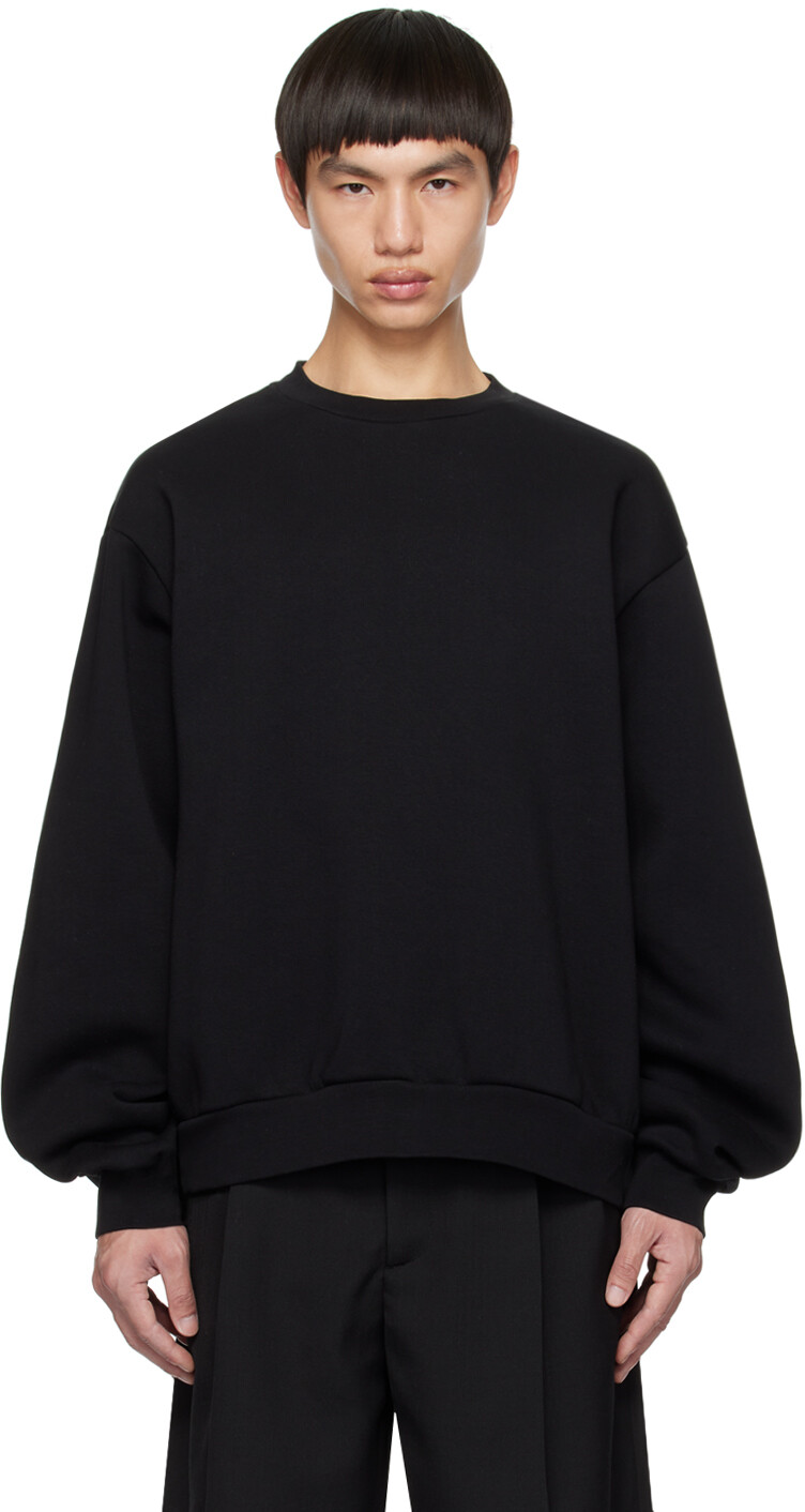 

Черный свитшот с круглым вырезом Acne Studios, цвет Black