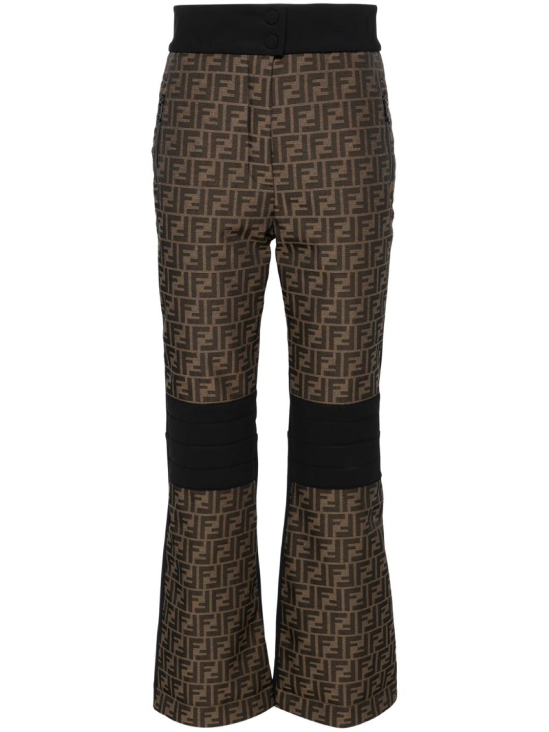 

FENDI лыжные брюки с логотипом FF, коричневый