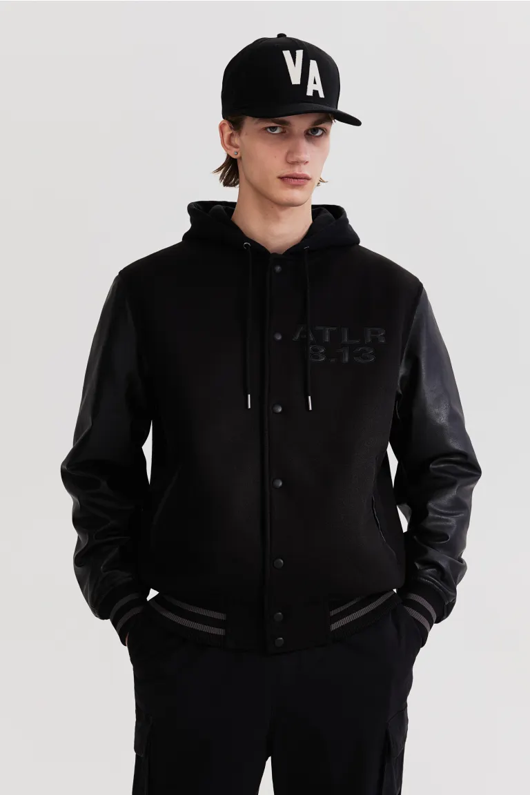 

Куртка пилота с капюшоном H&M, черный