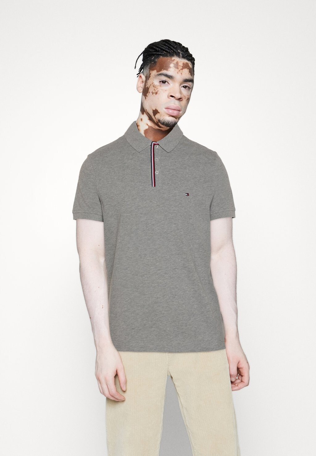 

Поло RWB PLACKET TIPPING REG Tommy Hilfiger, светло-серый вереск