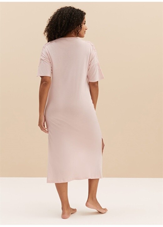 

Однотонная светло-розовая женская ночная рубашка Marks & Spencer