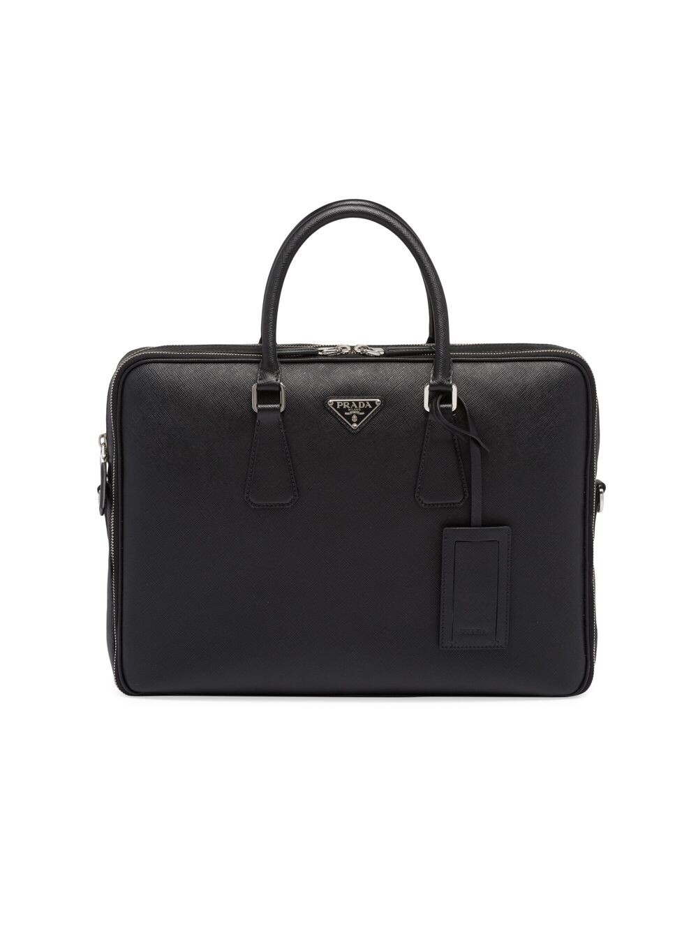 

Портфель из сафьяновой кожи Prada, черный
