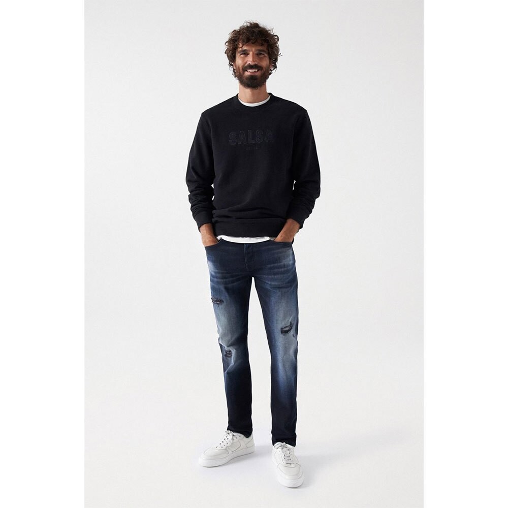 

Свитер Salsa Jeans French Terry With Peach Touc, черный