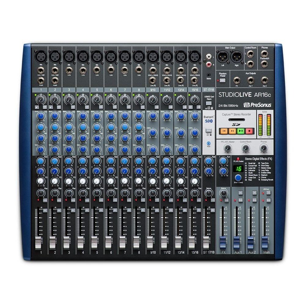 

Аналоговый Микшерный Пульт Presonus Studiolive AR16C с USB Type-C
