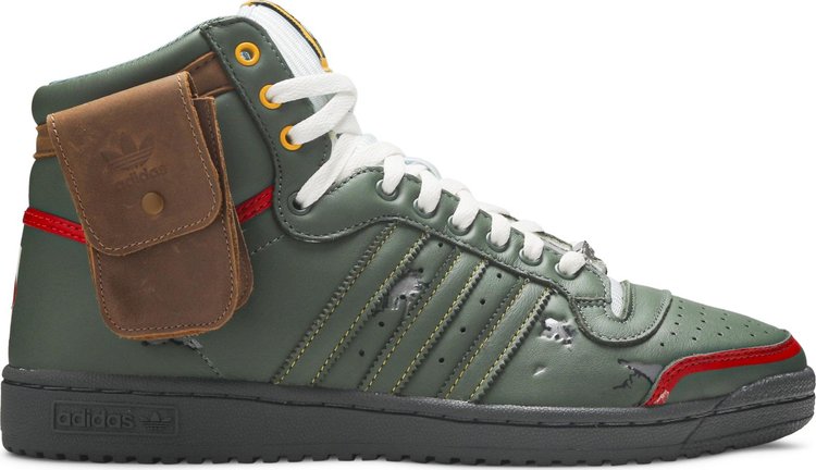 Кроссовки Adidas Star Wars x Top Ten Hi 'Boba Fett', зеленый - фото