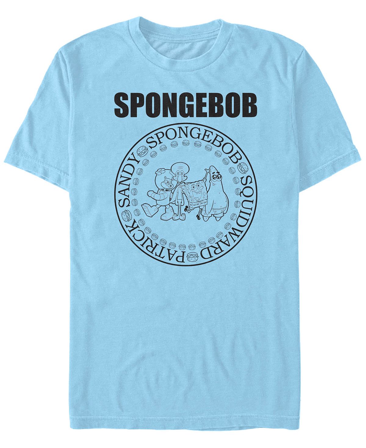 Мужская футболка с круглым вырезом с короткими рукавами sponge gang Fifth Sun, голубой фигурка reaction figure spongebob squarepants band geeks spongebob– wave 2 9 см