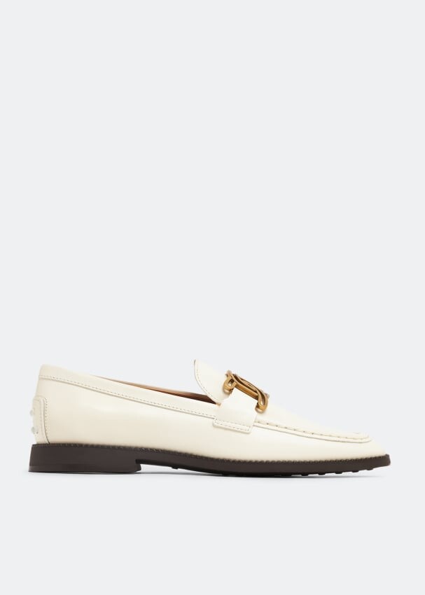

Лоферы TOD'S Kate leather loafers, белый