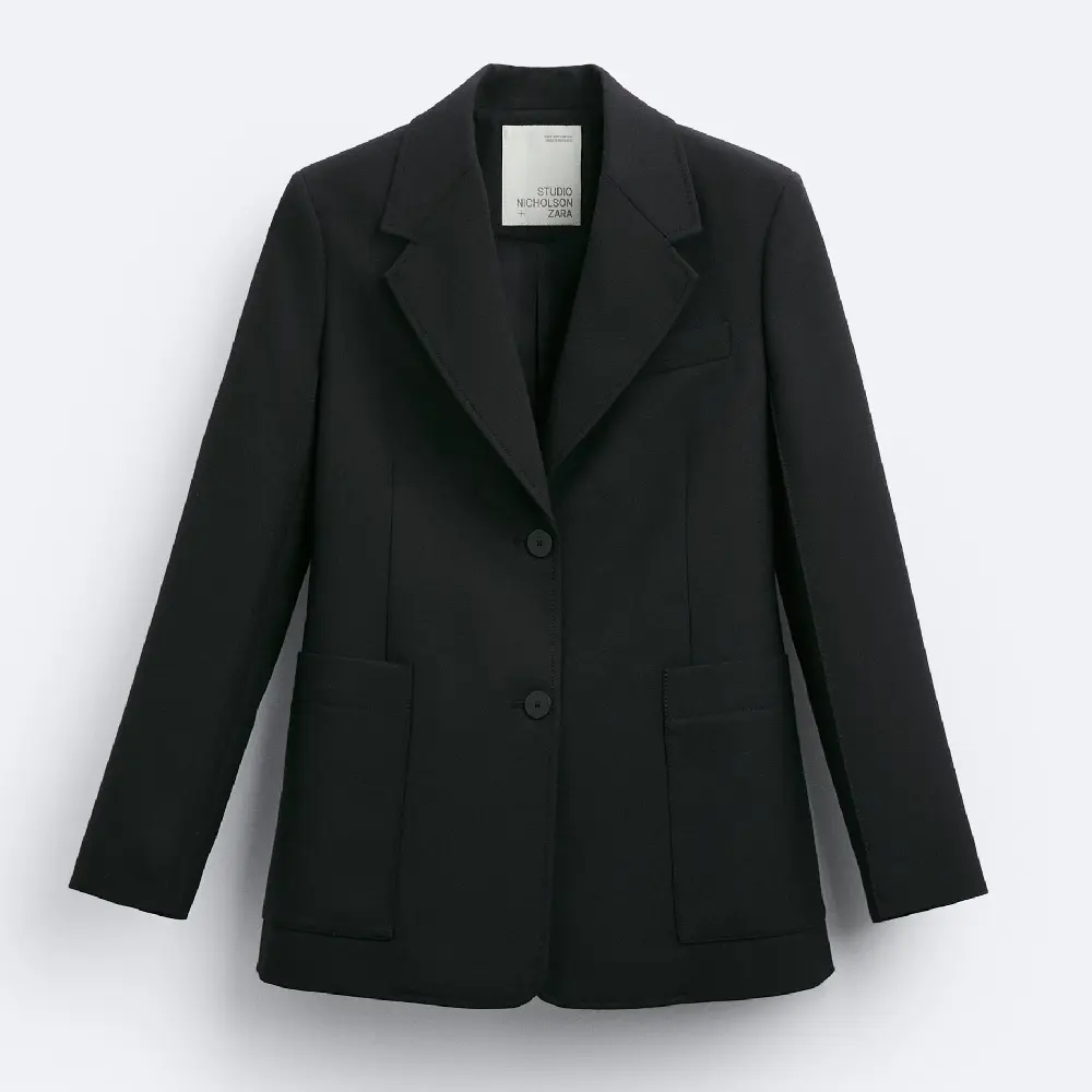 

Пиджак Zara X Studio Nicholson Straight, черный