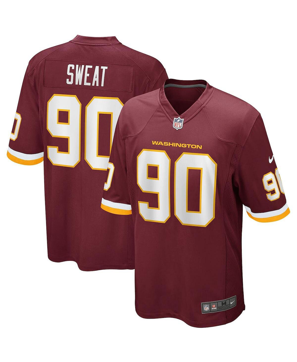 

Мужской свитер montez sweat бордового цвета washington football team game jersey Nike