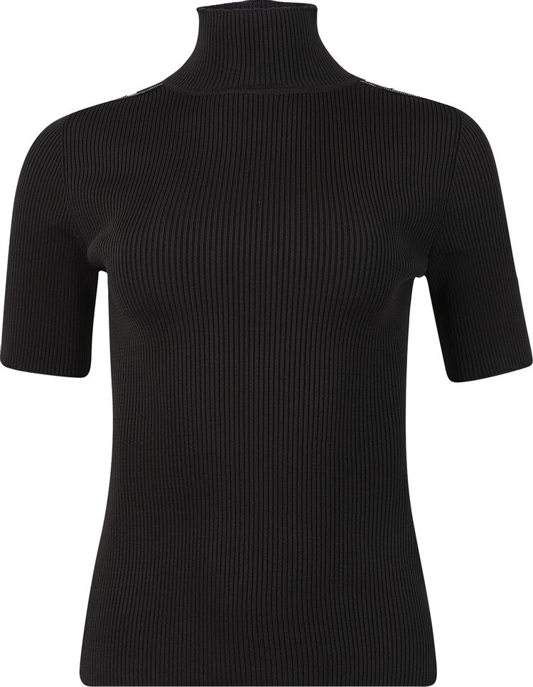 

Футболка Off-White Logo Band Mock Tee 'Black/Grey', черный
