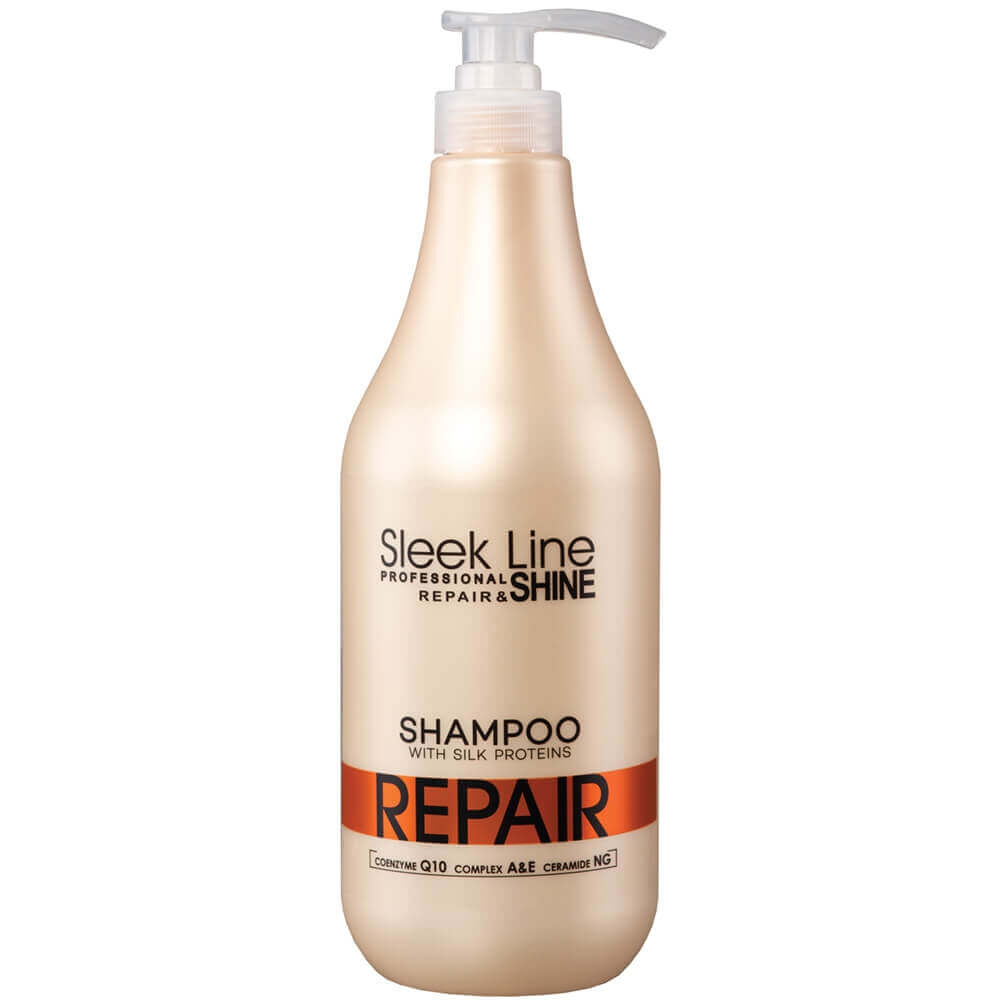 цена Stapiz Шампунь Sleek Line Repair Shampoo с шелком для поврежденных волос 1000мл