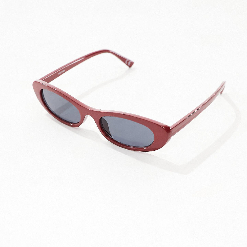 Солнцезащитные очки Asos Design Slim Oval, красный