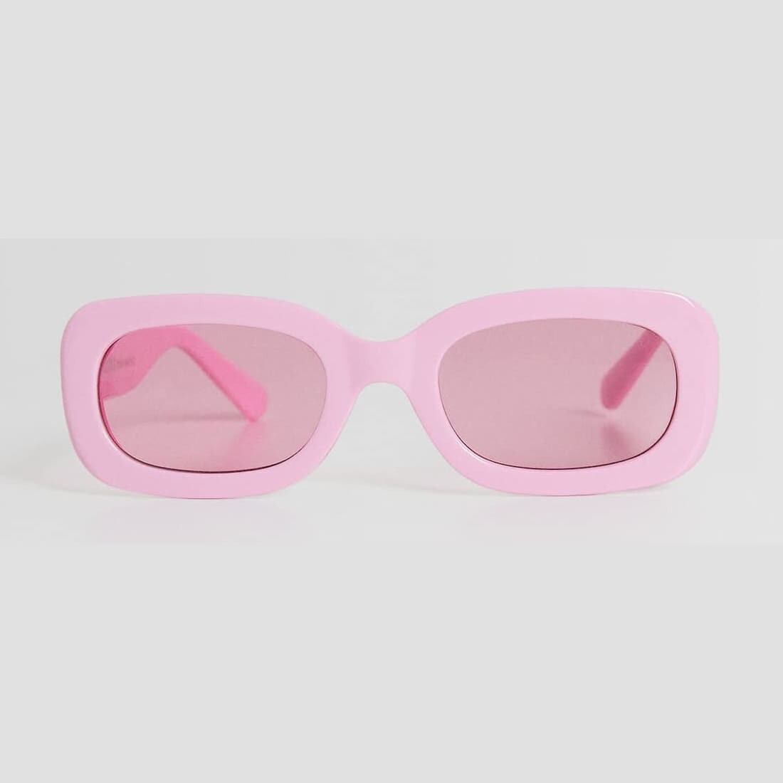 

Солнцезащитные очки Bershka Barbiecore Rectangular, розовый