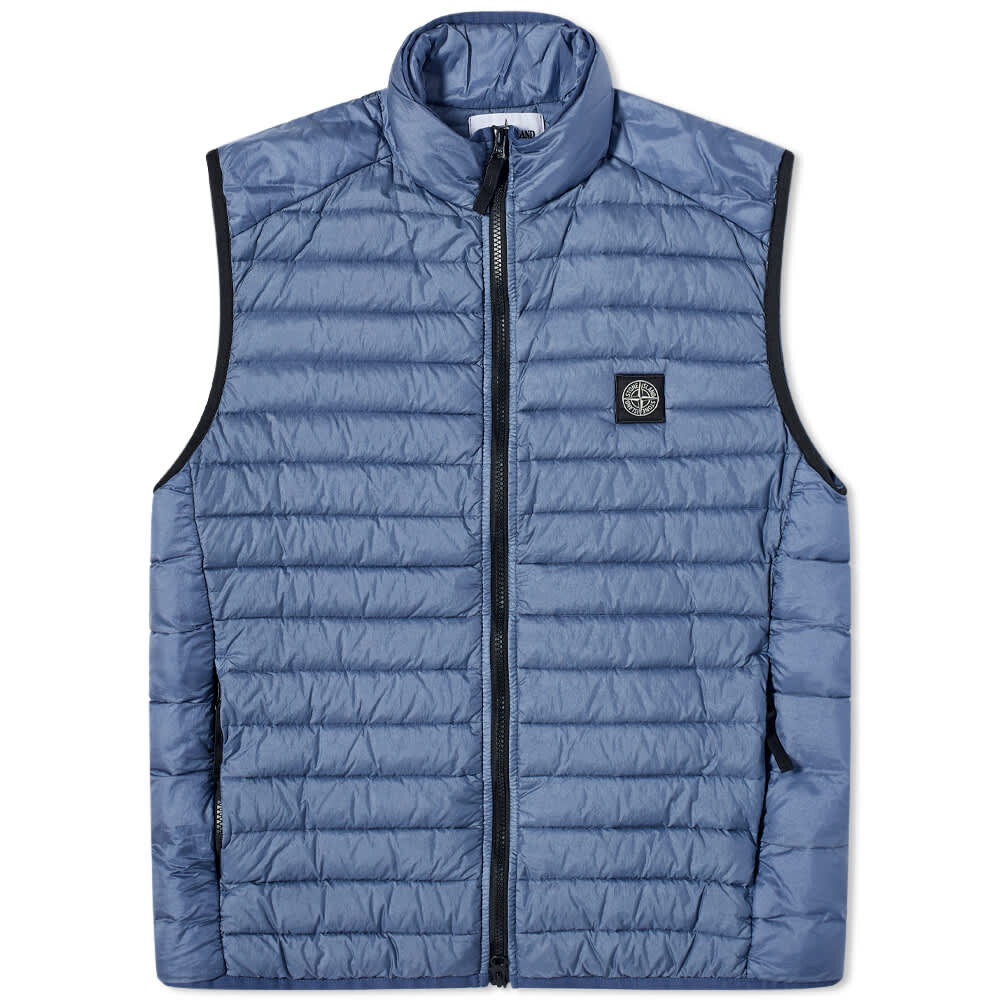 

Нейлоновый пуховый жилет с нашивками Stone Island