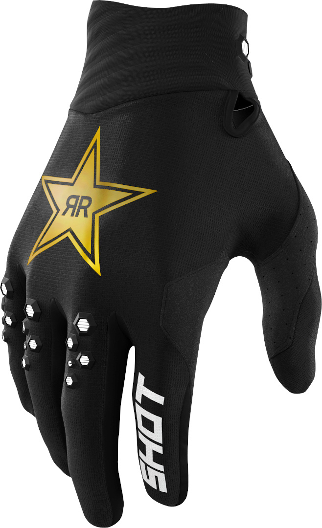 перчатки shot drift rockstar limited edition с логотипом черный Перчатки Shot Contact Replica Rockstar Limited Edition с логотипом, черный