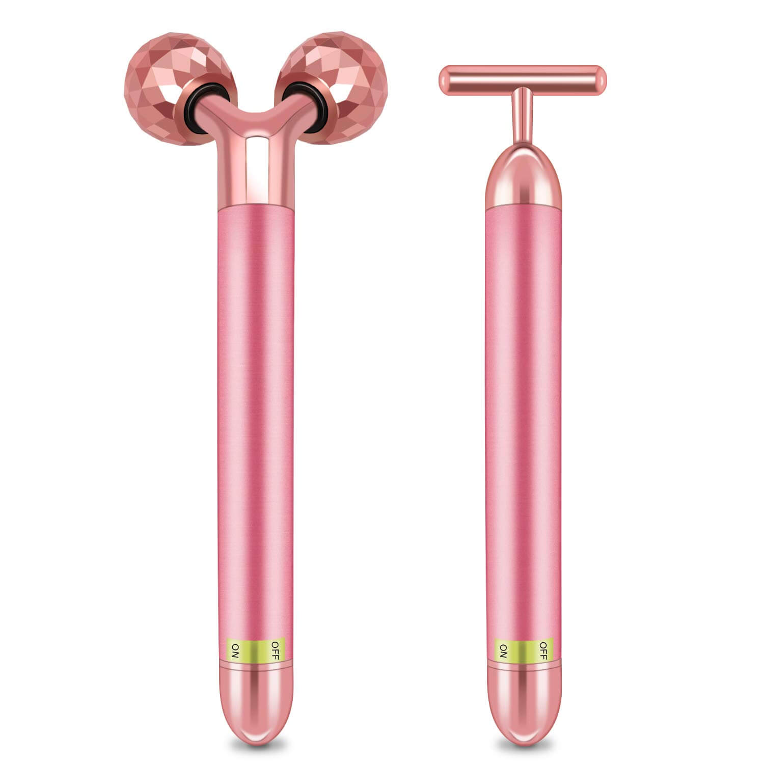 Набор для массажа лица Heyfyv 2 In 1 Kit Electric 3D Face, розовый 3d роликовый массажер для подтяжки овала лица с функцией вибрации bloor vibrating 3d massage device pink 1 шт