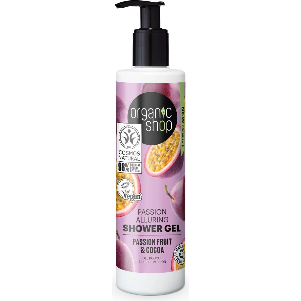 

Organic Shop Passion Alluring Shower Gel расслабляющий гель для душа Passion Fruit & Cocoa 280мл