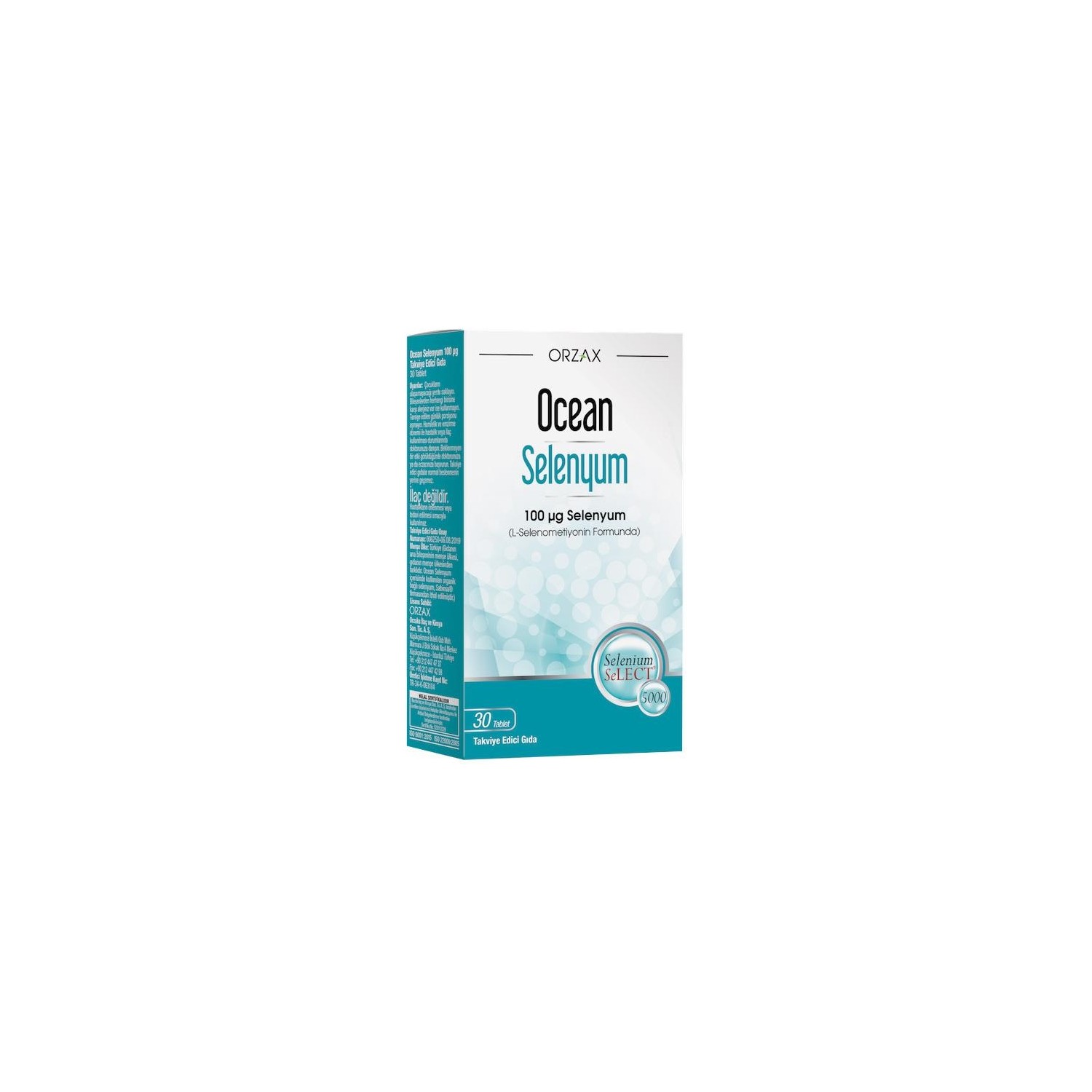 Добавка селена Ocean 100 мкг, 30 таблеток селен orzax ocean 5 упаковок по 60 таблеток
