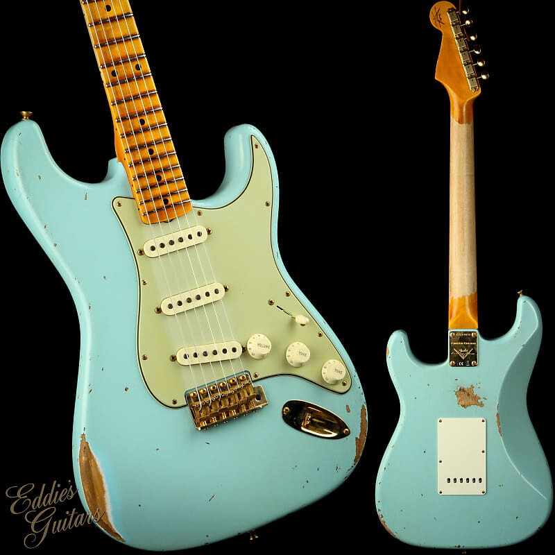 

Fender Custom Shop LTD 1962 Stratocaster Relic - Faded Aged Daphne Blue