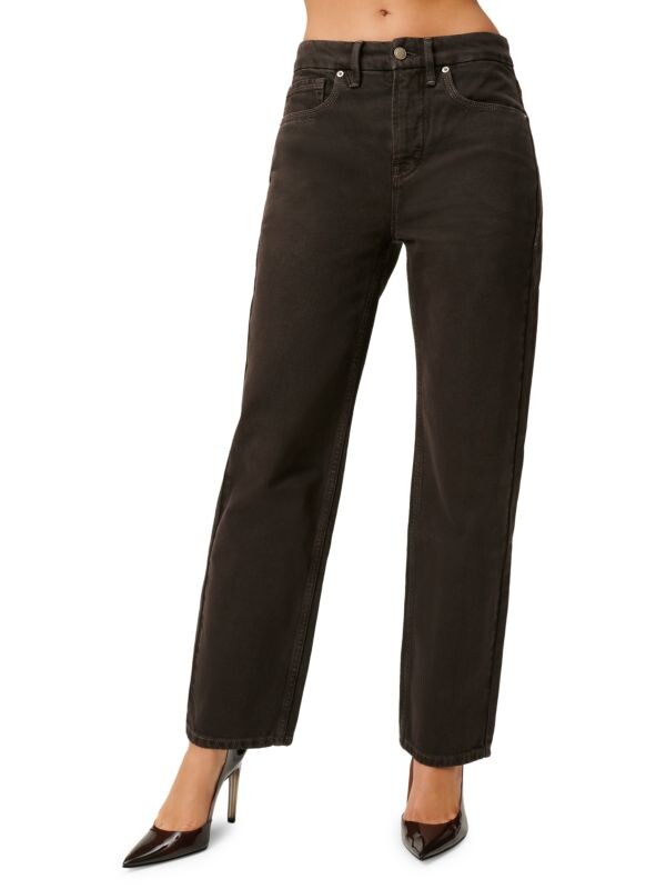 

Джинсы прямого кроя good 90-х duster GOOD AMERICAN Black