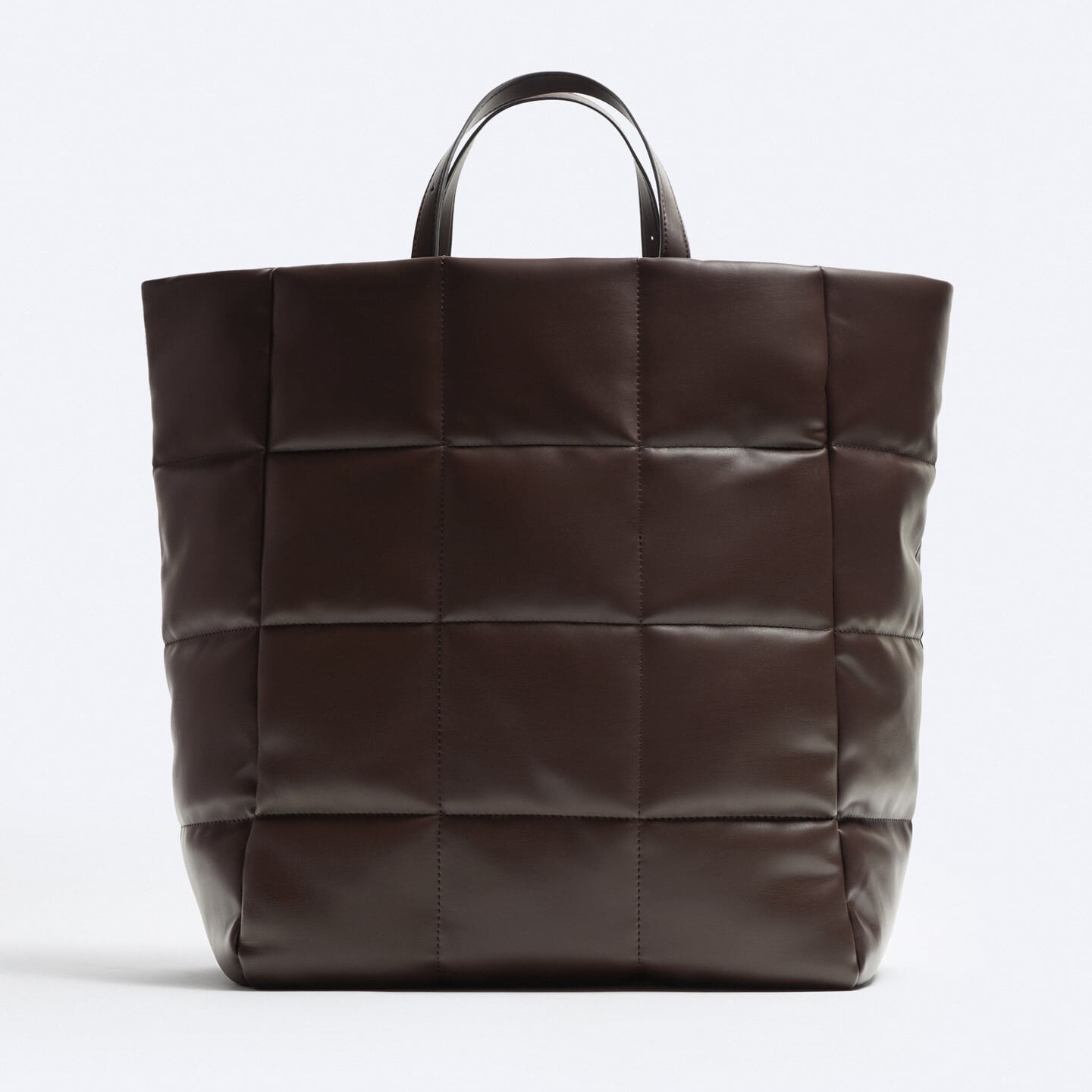 

Мужская сумка Zara Soft Quilted Tote Bag, коричневый