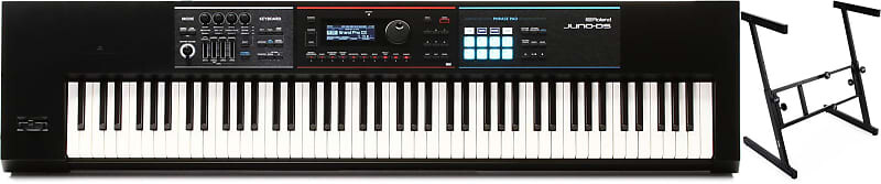 

Roland JUNO-DS88 88-клавишный синтезатор в комплекте со сценическими стойками KS7350 Folding-Z Keyboard Stand Roland + On-Stage JUNO-DS88=1 KS7350=1