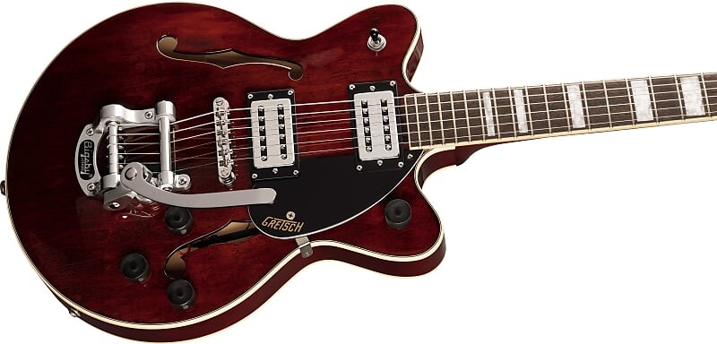 

Центральный блок Gretsch G2655T Streamliner Jr. с окраской Bigsby Walnut Stain G2655T Streamliner Center Block Jr. with Laurel Fretboard, Bigsby