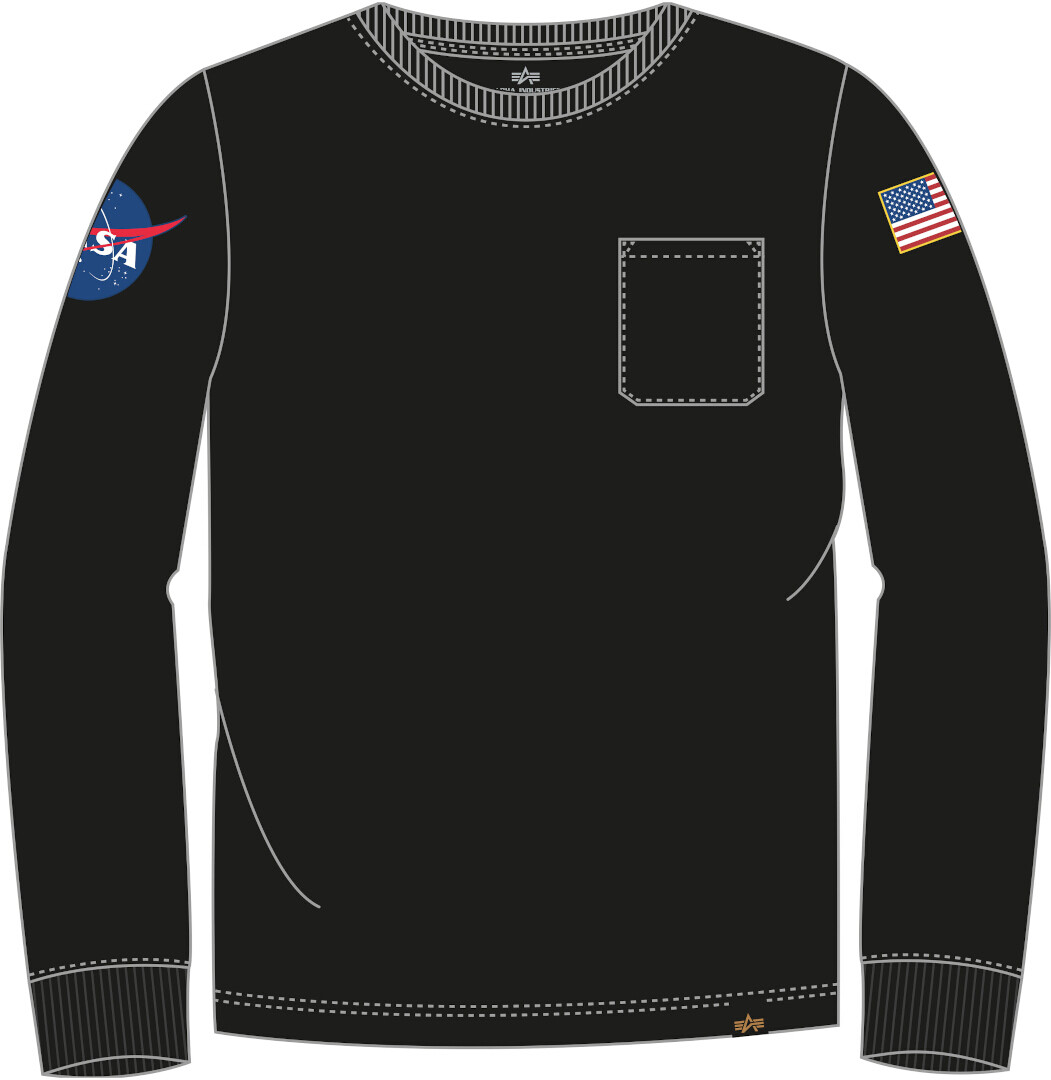 

Рубашка Alpha Industries Nasa с длинными рукавами, черная