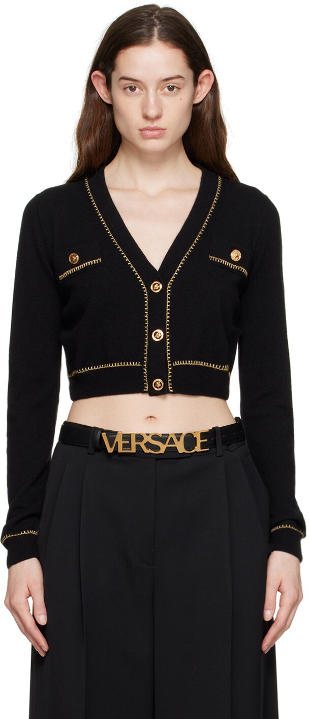 

Черный кардиган с Медузой Versace