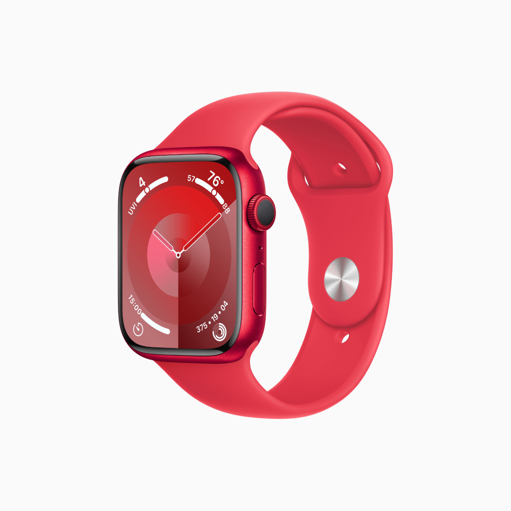 Умные часы Apple Watch Series 9 (GPS), 45мм, (PRODUCT)RED Aluminum Case/(PRODUCT)RED Sport Band - S/M умные часы apple watch series 8 product red gps 45 мм красный