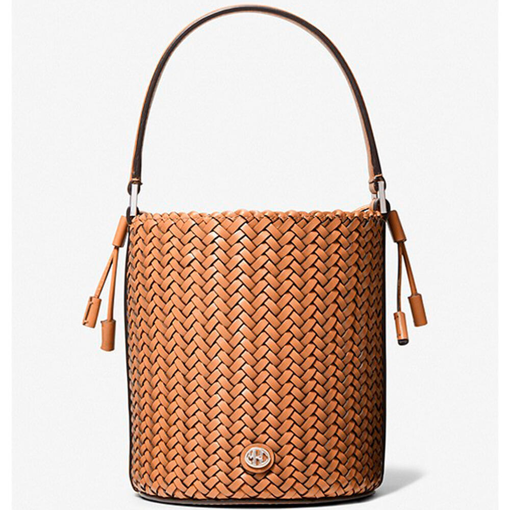 

Сумка Michael Kors Audrey Medium Woven Leather Bucket, коричневый