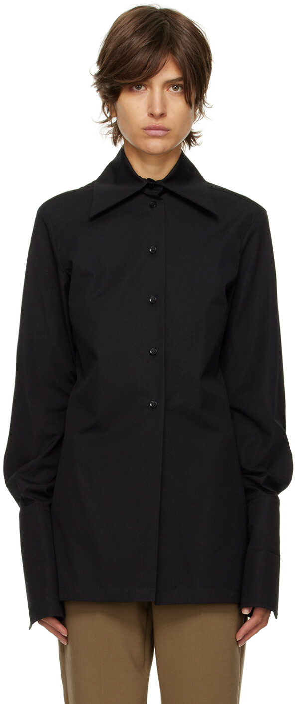 

Черная свободная рубашка Licenza Sportmax