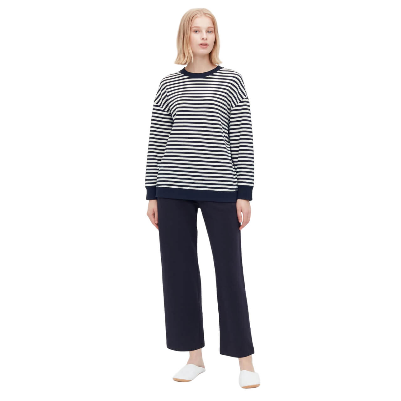 

Домашний комплект Uniqlo Ultra Stretch Striped Set, темно-синий