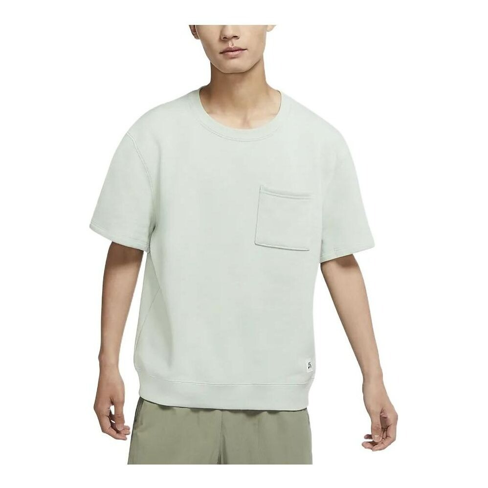 

Футболка Nike Solid Color Pocket Skateboard Sports Round Neck, светло-зеленый
