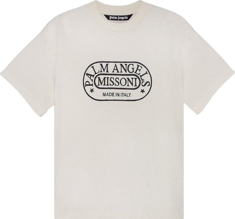 

Футболка Palm Angels x Missoni Heritage Tee 'Off White/Black', кремовый