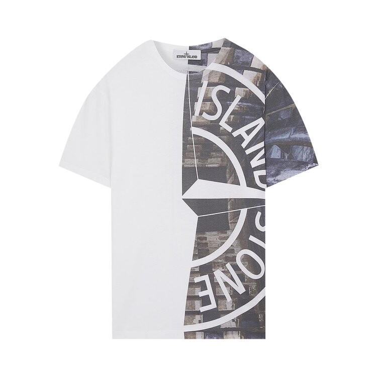 

Футболка Stone Island Logo Printed T-Shirt 'White', белый