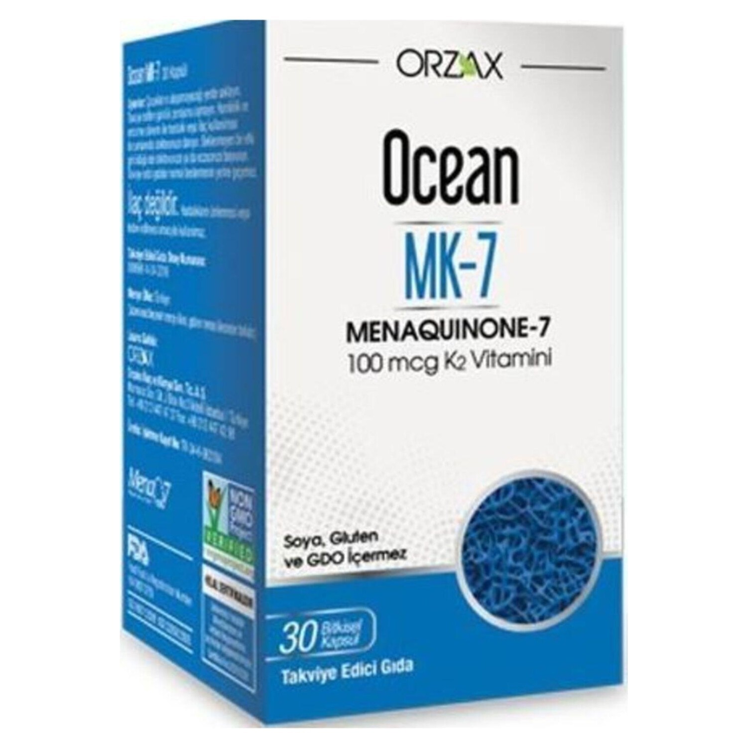 

Пищевая добавка Orzax Ocean Mk-7, 30 капсул