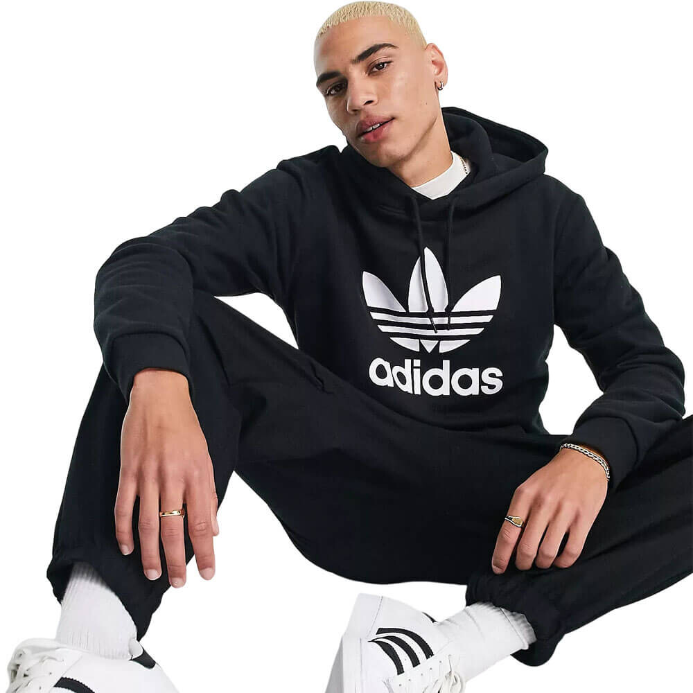 

Худи Adidas Originals Adicolor With Trefoil Logo, черный