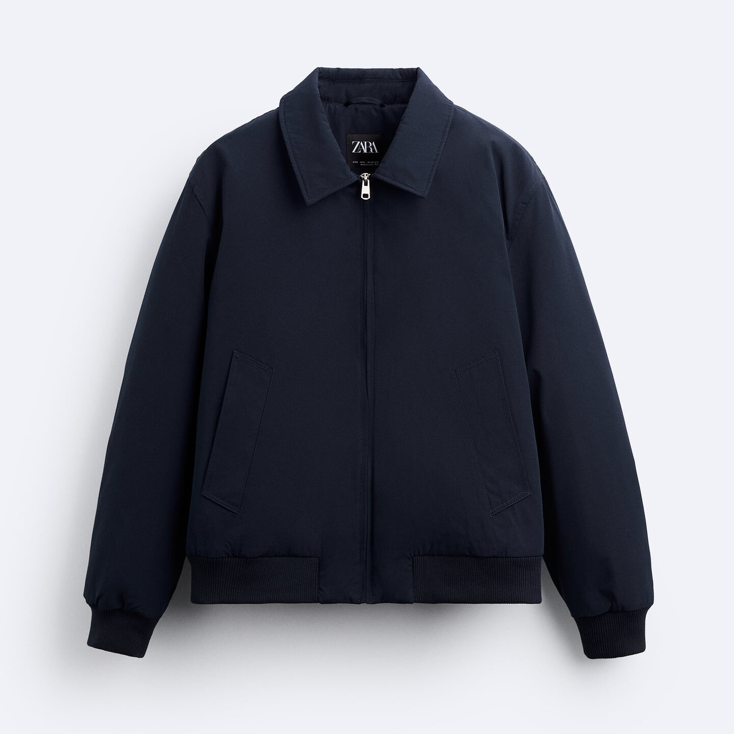 

Мужская куртка Zara Padded Bomber, темно-синий