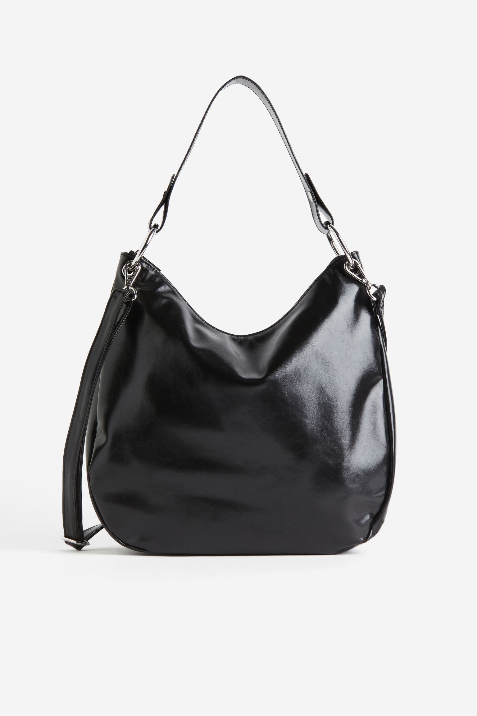 Сумка Хобо H&M, черный минималистская сумка хобо с ручкой сверху белый