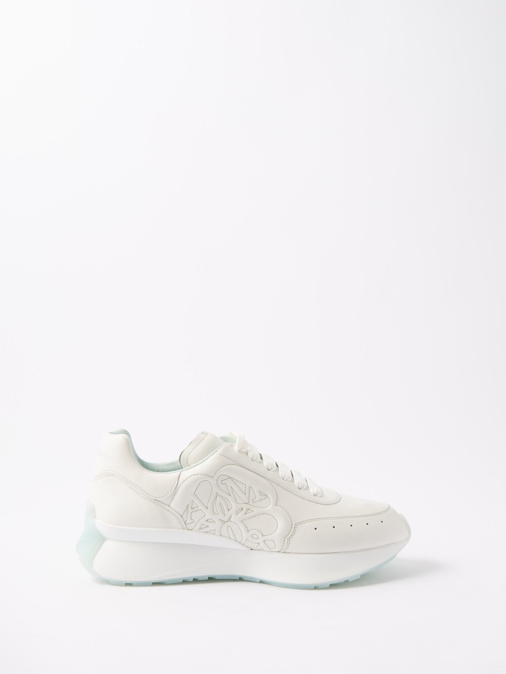 

Кожаные кроссовки sprint runner Alexander McQueen, белый