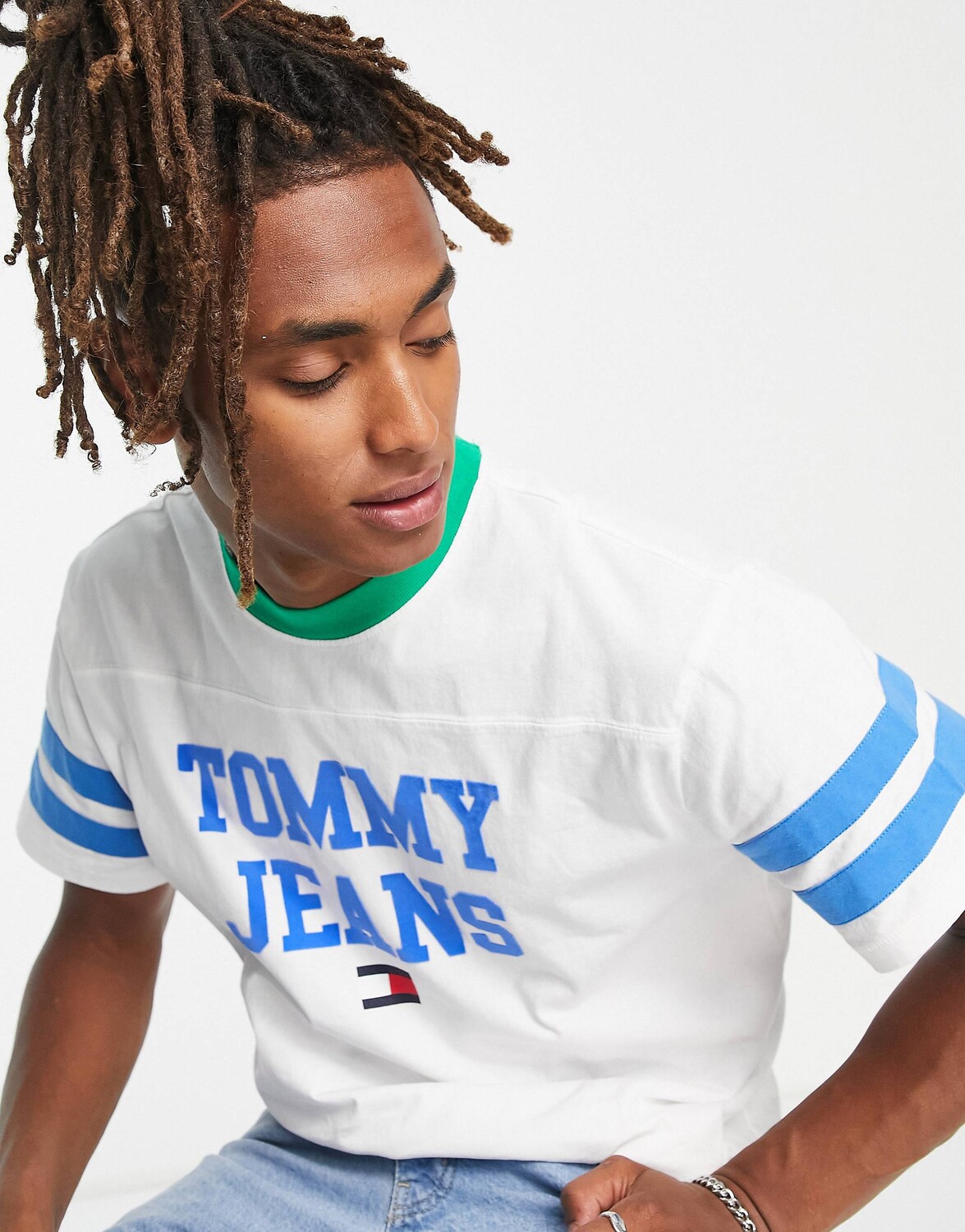 

Белая футболка Tommy Jeans с капсульным принтом из хлопка - WHITE