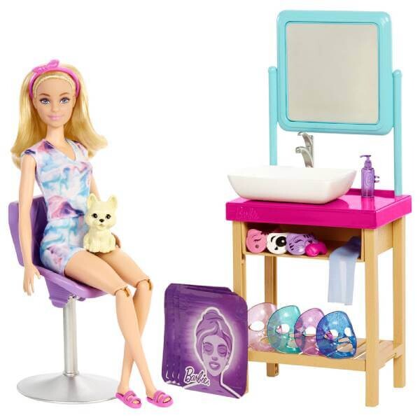 

Набор игровой Barbie Sparkle Mask Spa Day Playset Blonde