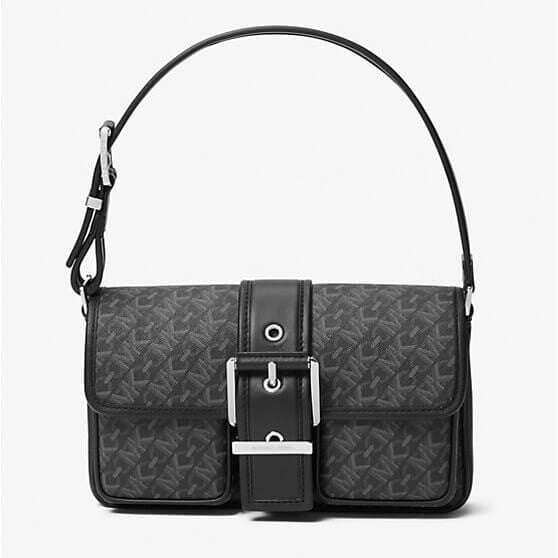 

Сумка Michael Michael Kors Colby Medium Empire Signature Logo, черный, Серый