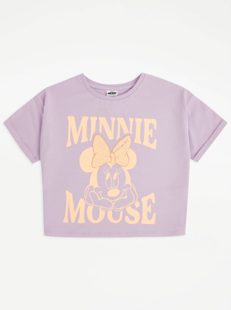 

Лиловая футболка с пайетками Disney Minnie Mouse Flippy George., сиреневый